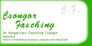 csongor fasching business card